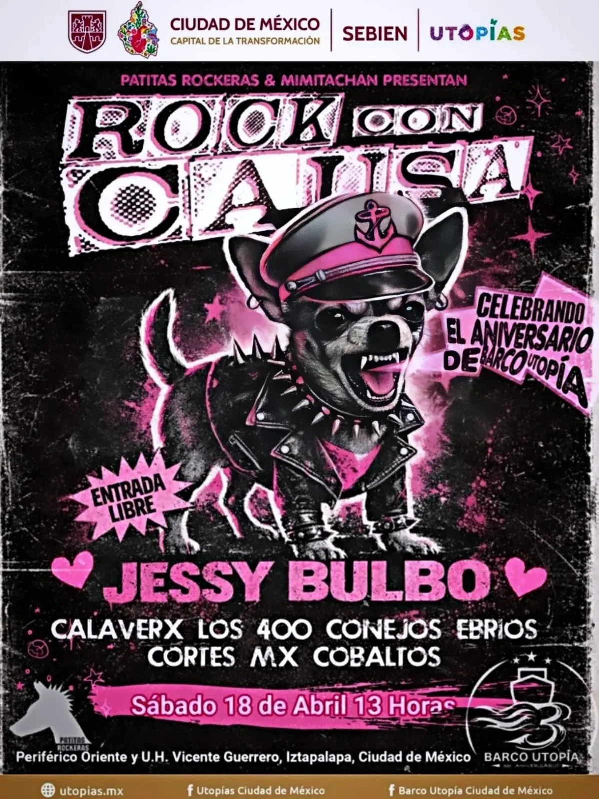 Jessy Bulbo Rock con Causa Iztapalapa
