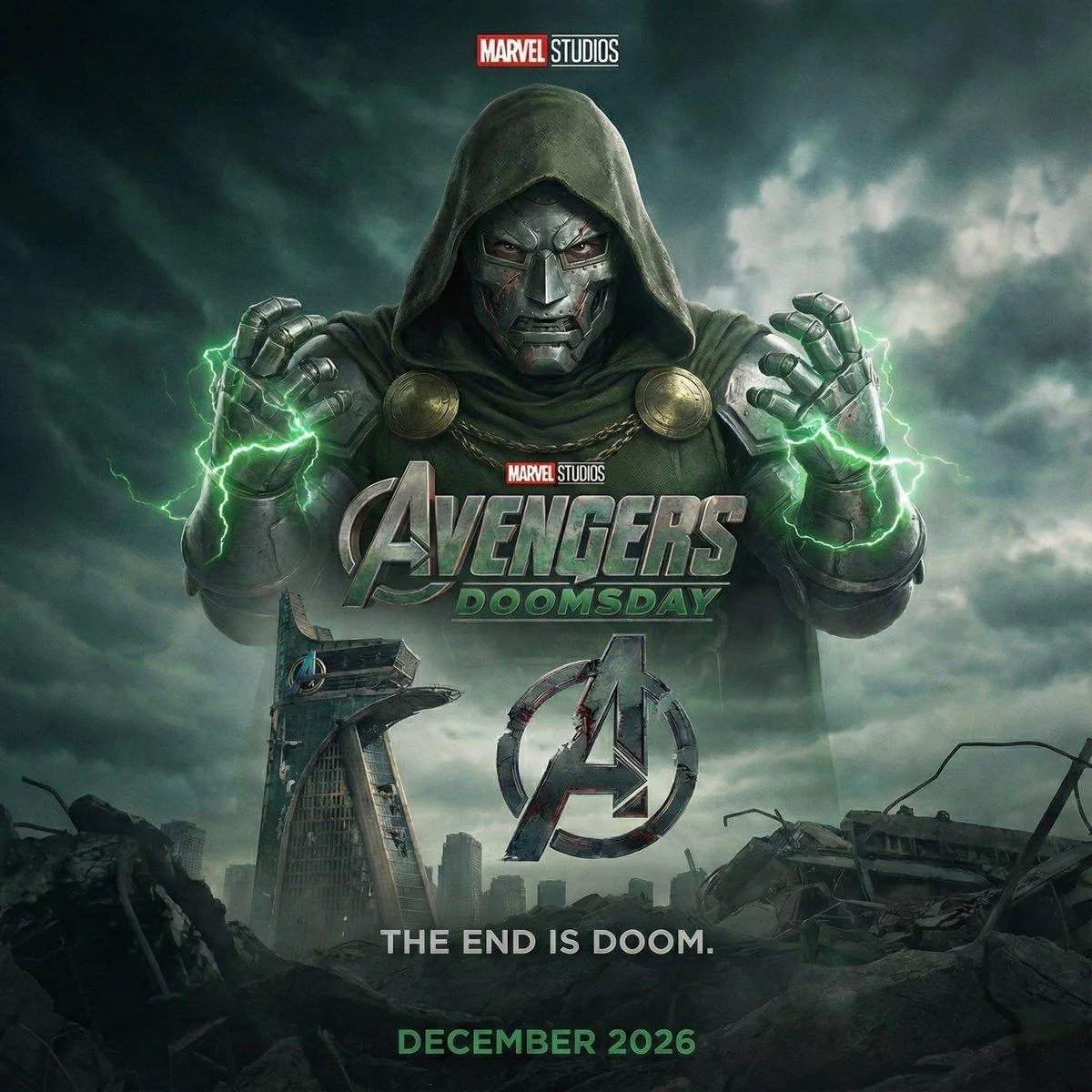 Doctor Doom mÃ¡scara metÃ¡lica primer plano
