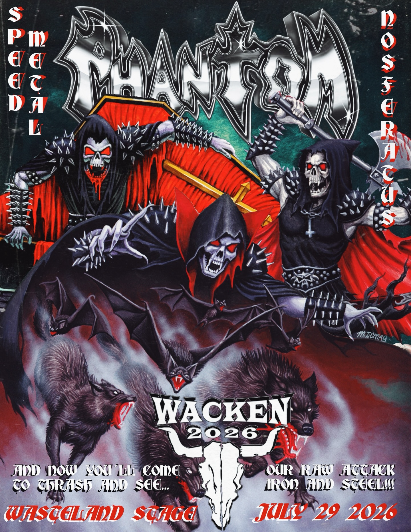 Integrantes de Phantom, banda de Speed Metal de Guadalajara