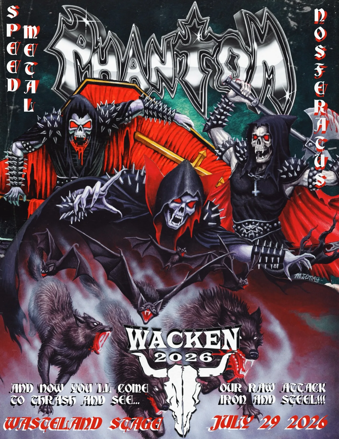 Integrantes de Phantom, banda de Speed Metal de Guadalajara
