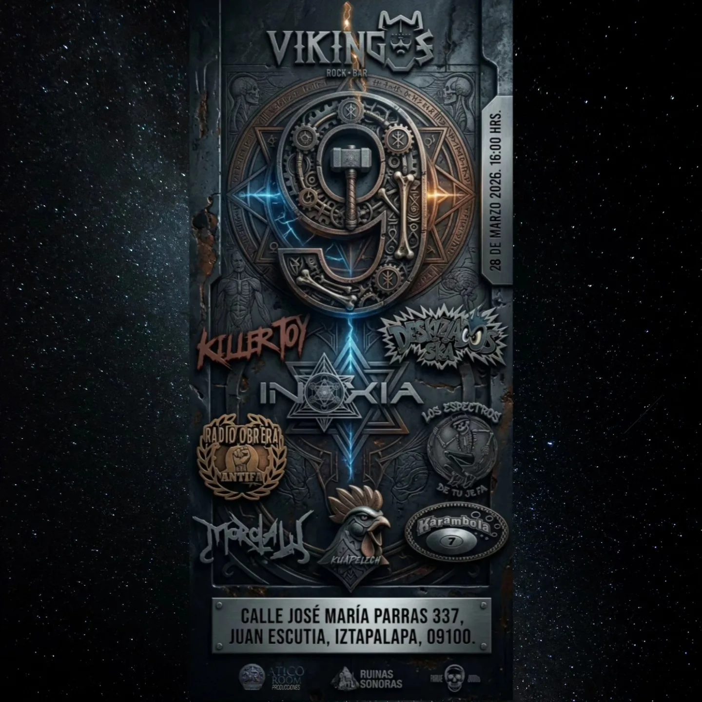 Gran Noveno Círculo: 9 Aniversario Vikings Rock Bar