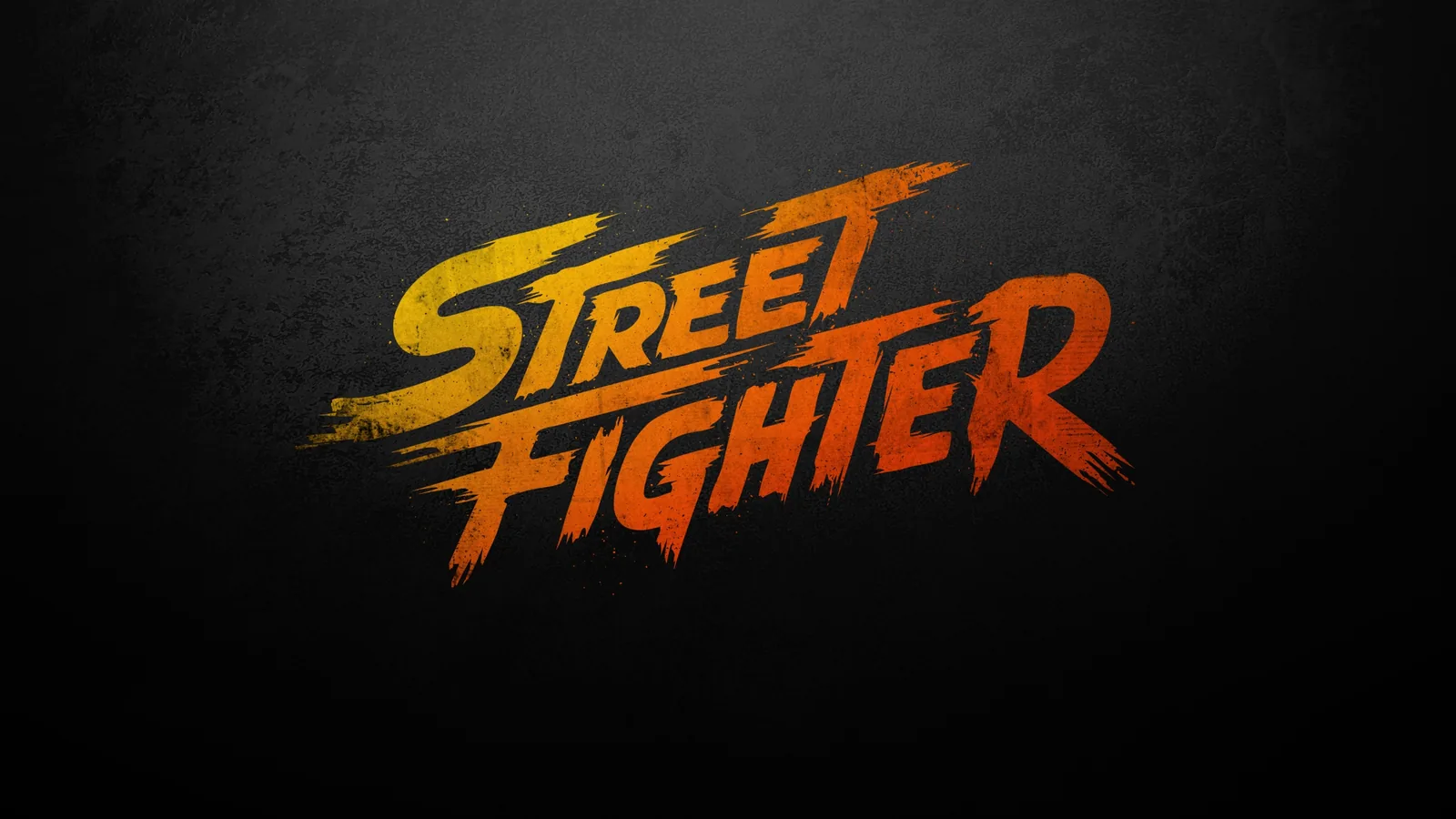 Logotipo de Street Fighter sobre fondo oscuro