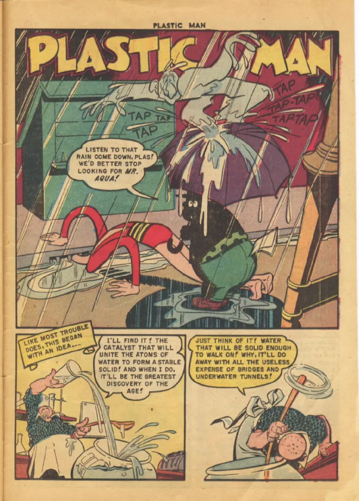 Plastic Man en el fondo del océano