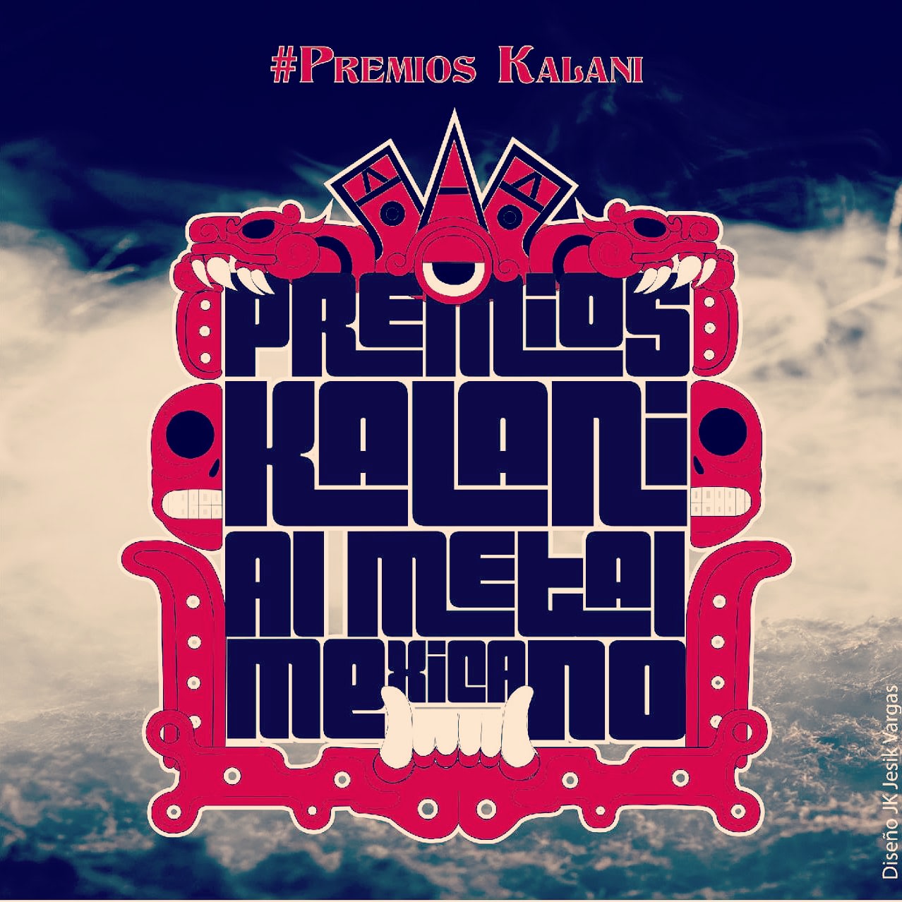 Arte de archivo de los Premios Kalani con motivos inspirados en el México prehispánico